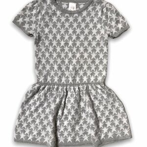 𝅺CAT & Jack Girl 3T Silver White Star Sweater Dress